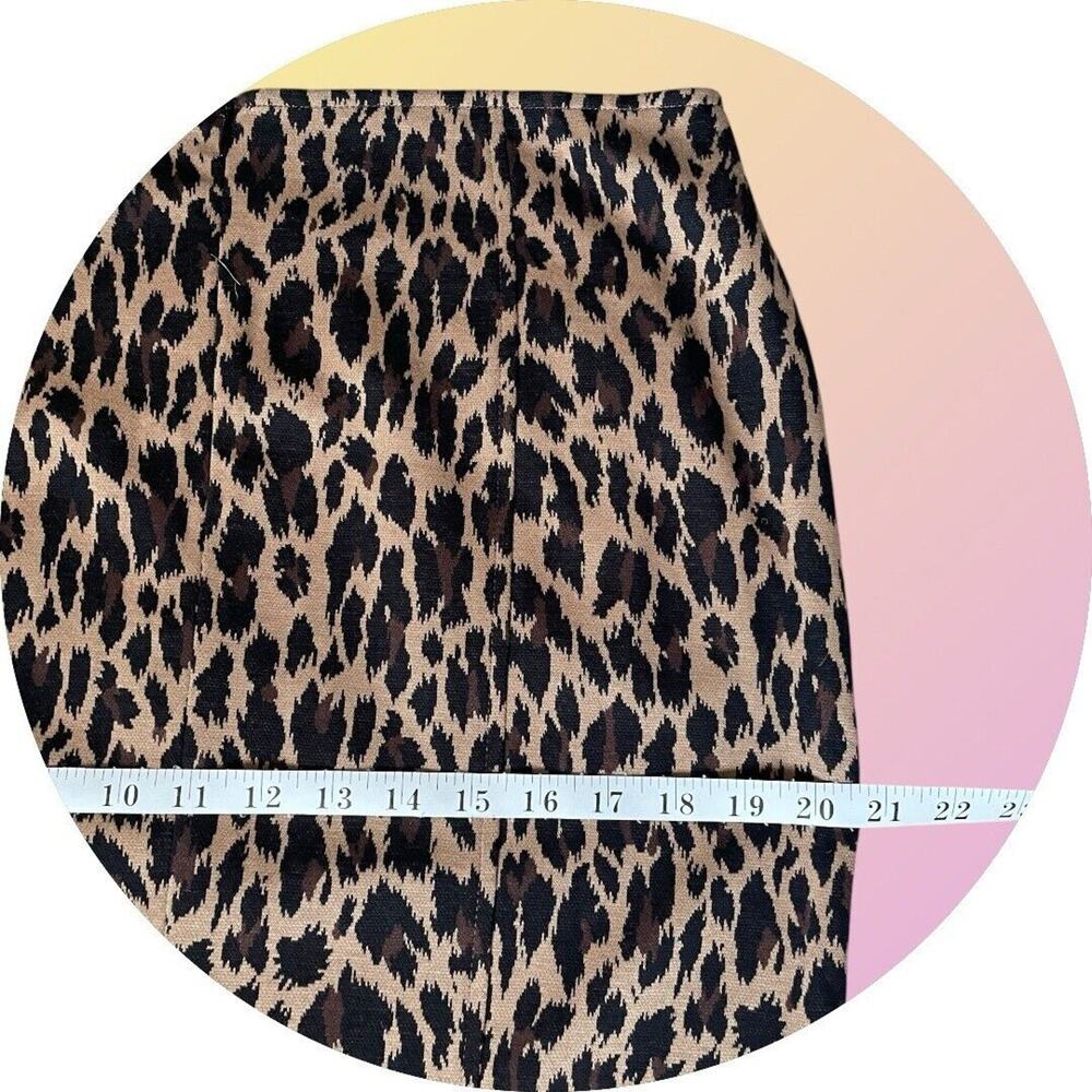 Spiegel Catalog Vintage 90s Leopard Brown Pencil Knit Skirt NEW L 10 - Picture 10 of 13
